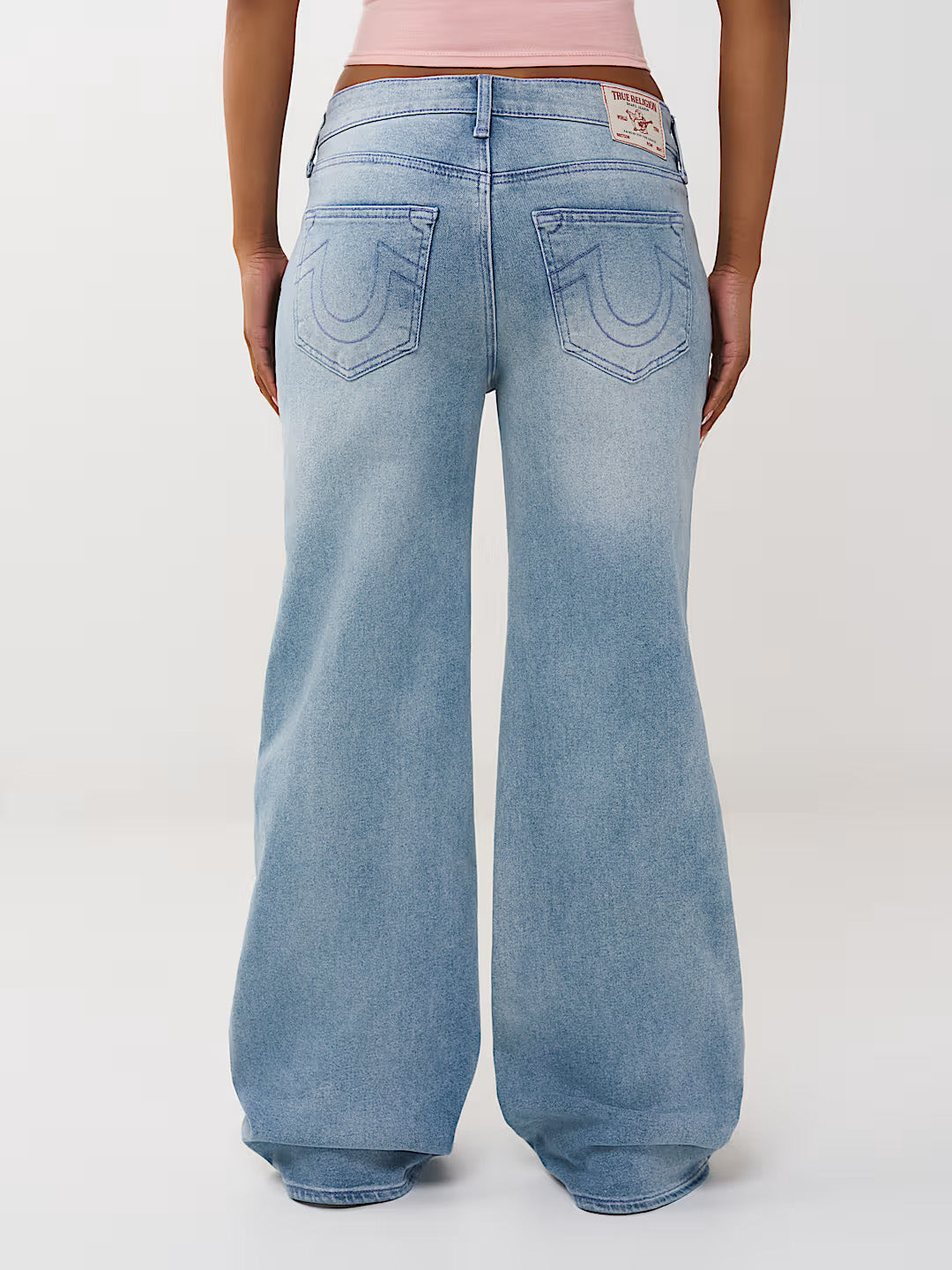 True Religion Women Blue Solid Wide Leg Fit Stretchable SN Bobby Jeans