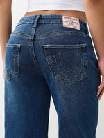 True Religion Women Blue Solid Wide Leg Fit Stretchable SN Bobby Jeans
