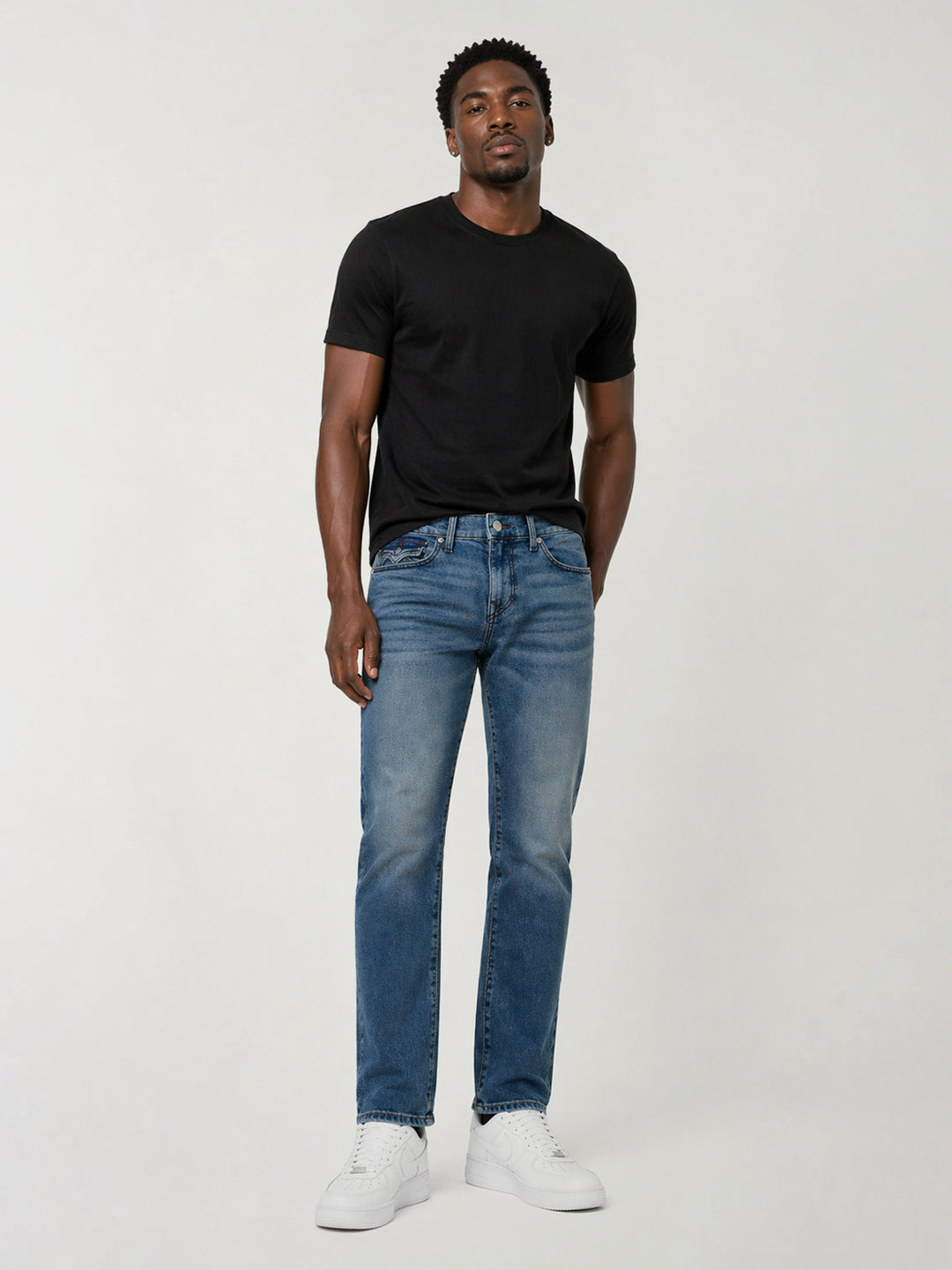 True Religion Men Blue Solid Slim Fit SN Geno Jeans
