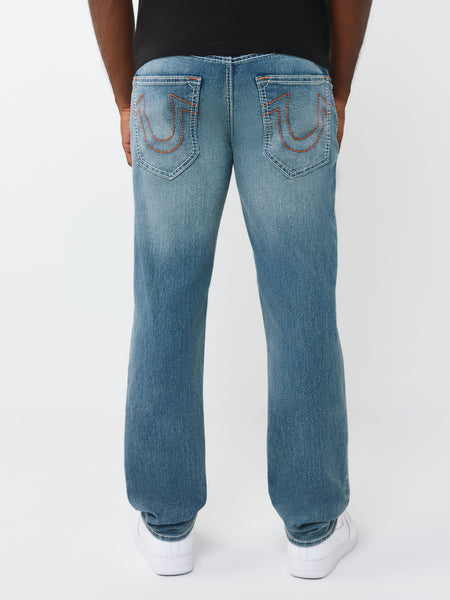 True Religion Men Blue Solid Slim Fit Stretchable Big T Geno Jeans