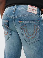 True Religion Men Blue Solid Slim Fit Stretchable Big T Geno Jeans