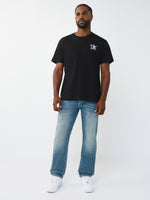 True Religion Men Blue Solid Slim Fit Stretchable Big T Geno Jeans