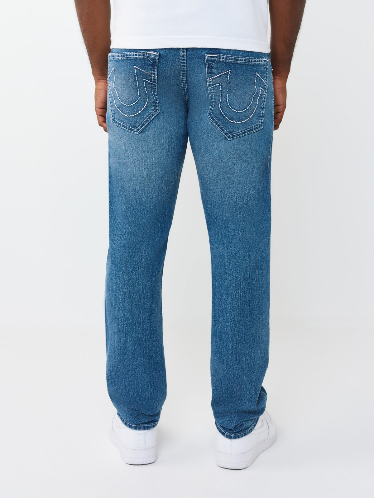 True Religion Men Blue Solid Slim Fit Stretchable Big T Geno Jeans