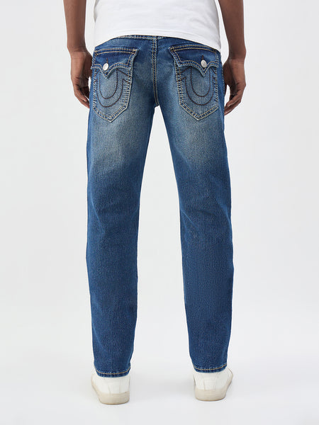True Religion Men Big T Blue Slim Fit Jeans