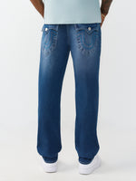 True Religion Men Blue Geno Big T Indigo Wash Jeans