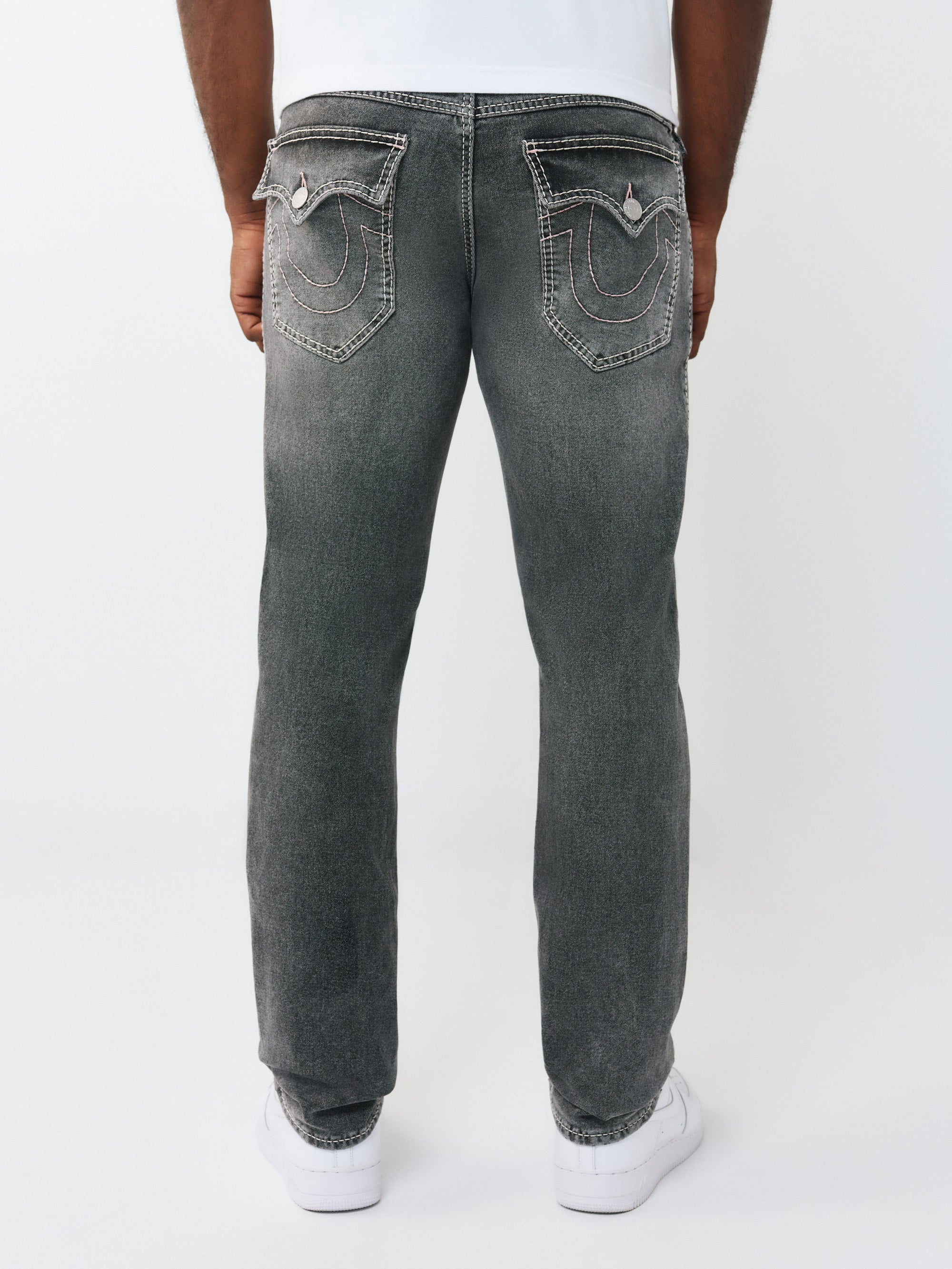Men grey geno big t stone wash jeans