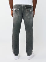 True Religion Men Grey Solid Slim Fit Stretchable Big T Geno Jeans