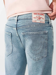True Religion Men Blue Ricky SN Straight Fit Jeans