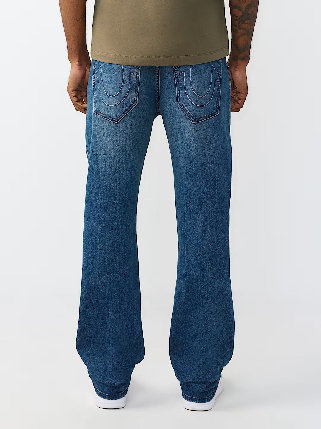 True Religion Blue Solid Straight Fit Stretchable SN Ricky Jeans