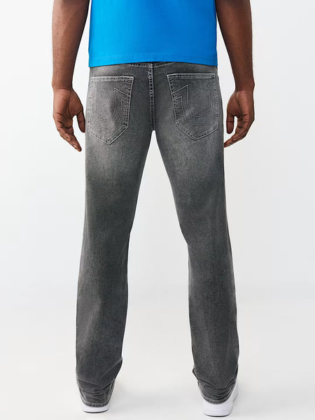True Religion Grey Solid Straight Fit Stretchable SN Ricky Jeans