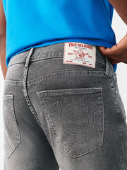 True Religion Grey Solid Straight Fit Stretchable SN Ricky Jeans