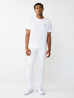 True Religion White Solid Straight Fit Stretchable SN Ricky Jeans