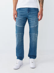 True Religion Men Blue Rocco SN Stone Wash Jeans