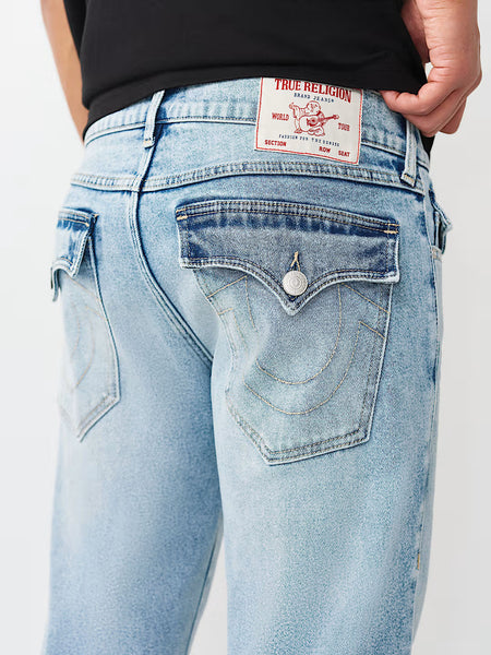 True Religion Blue Solid Bootcut Stretchable SN Billy Jeans