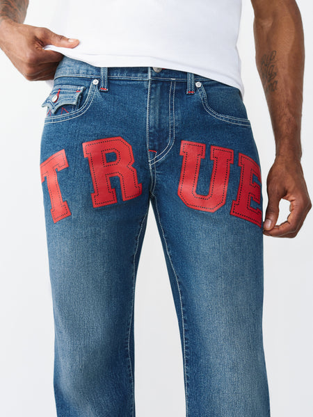 True Religion Men Blue Solid Bootcut Stretchable SN Billy Jeans