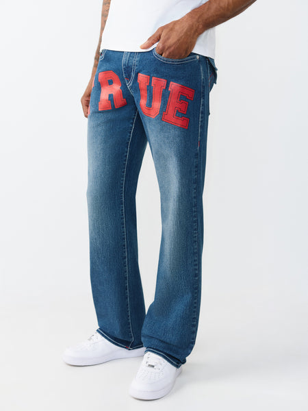 True Religion Men Blue Solid Bootcut Stretchable SN Billy Jeans