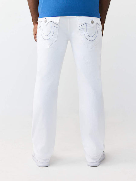 True Religion White Stretchable Ricky SN Solid Men Jeans