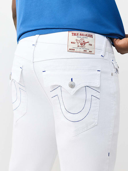 True Religion White Stretchable Ricky SN Solid Men Jeans