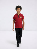 True Religion Red Cotton Boys Polo T shirt