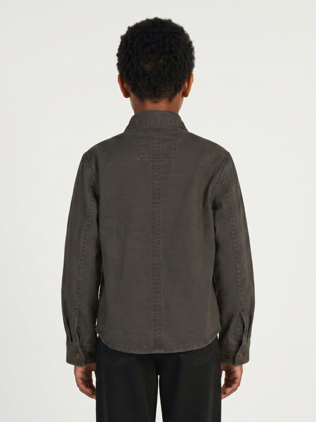 True Religion Boys Green Solid Regular Fit Pure Cotton Shirt