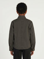 True Religion Boys Green Solid Regular Fit Pure Cotton Shirt