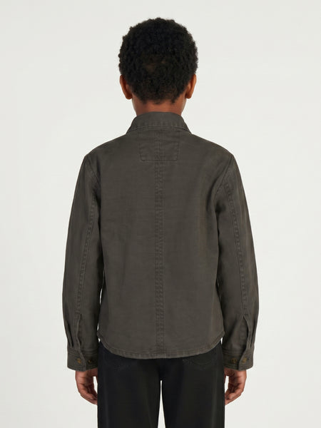 True Religion Boys Green Solid Regular Fit Pure Cotton Shirt