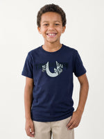True Religion Boys Blue Solid Regular Fit T-Shirt