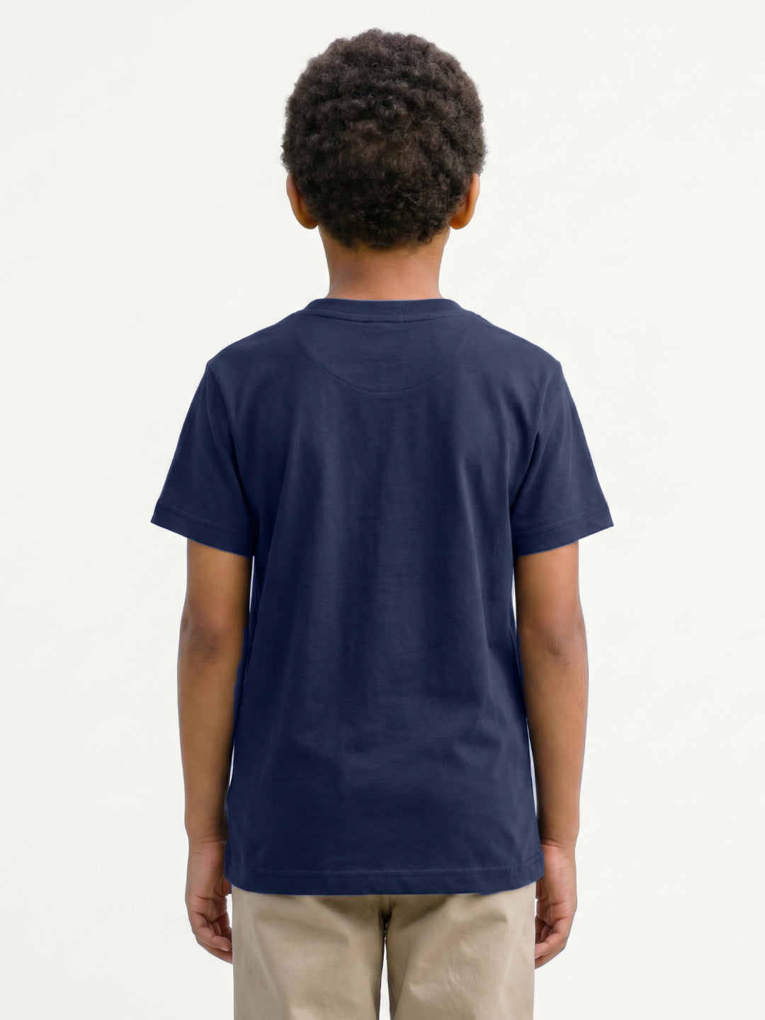 True Religion Boys Blue Solid Regular Fit T-Shirt