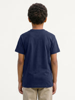 True Religion Boys Blue Solid Regular Fit T-Shirt