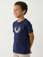 True Religion Boys Blue Solid Regular Fit T-Shirt