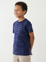 True Religion Boys Blue Printed Regular Fit Pure Cotton T-Shirt