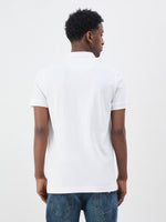 True Religion Men White Printed Regular Fit Pure Cotton Polo T-Shirt