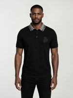True Religion Men Black Solid Regular Fit Polo T-Shirt