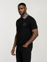 True Religion Men Black Solid Regular Fit Polo T-Shirt