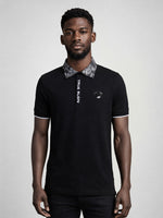 True Religion Men Black Solid Regular Fit Polo T-Shirt