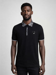 True Religion Men Black Solid Regular Fit Polo T-Shirt