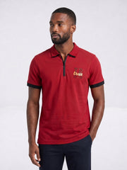 True Religion Red Cotton Men Polo T shirt