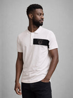 True Religion Men Cream Colorblock Regular Fit Polo T-Shirt