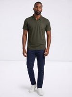 True Religion Men Green Solid Regular Fit Polo T-Shirt