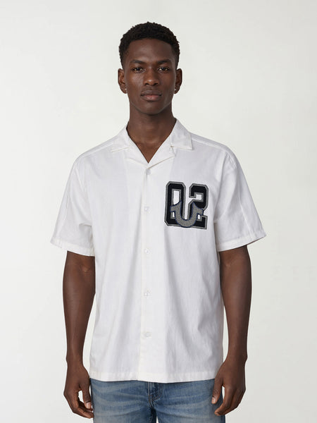 True Religion Men White Solid Boxy Fit Pure Cotton Shirt