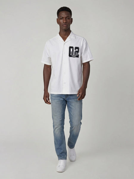 True Religion Men White Solid Boxy Fit Pure Cotton Shirt