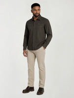 True Religion Men Green Solid Regular Fit Shirt