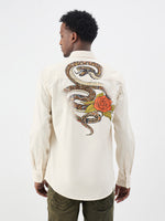 True Religion Men Cream Printed Regular Fit Shirt