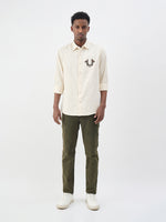 True Religion Men Cream Printed Regular Fit Shirt