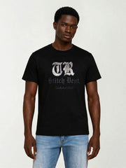 True Religion Men Black Printed Regular Fit T-Shirt