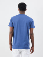 True Religion Men Blue Printed Regular Fit Pure Cotton T-Shirt