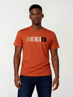 True Religion Men Orange Printed Regular Fit T-Shirt