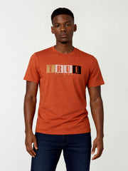 True Religion Men Orange Printed Regular Fit T-Shirt