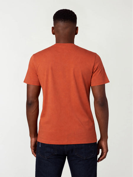 True Religion Men Orange Printed Regular Fit T-Shirt