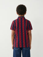 True Religion Boys Multi Striped Regular Fit Pure Cotton Polo T-Shirt